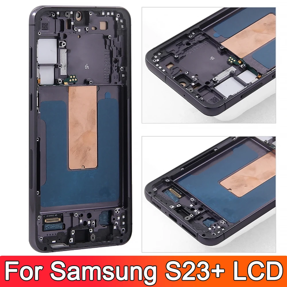 100%Test S23+ 5G LCD For Samsung S23 Plus LCD Display Touch Screen Digitizer For Samsung S23 Plus 5G S916B S916U With Frame