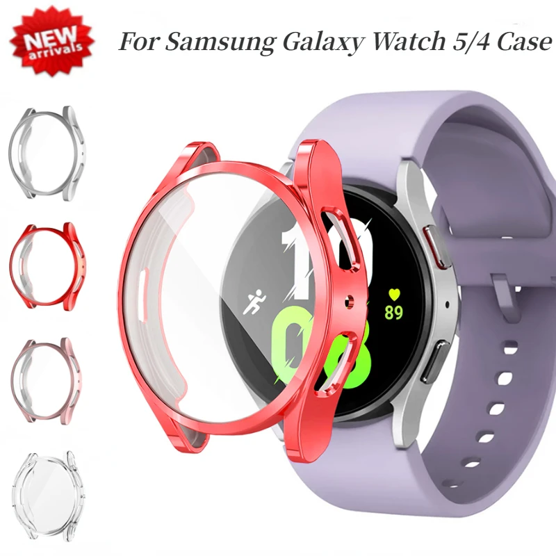 

Protective Case For Samsung Galaxy Watch 5/4 40mm 44mm TPU Soft Full Screen Protector Bumper For Samsung Galaxy Watch 4/5 Cover