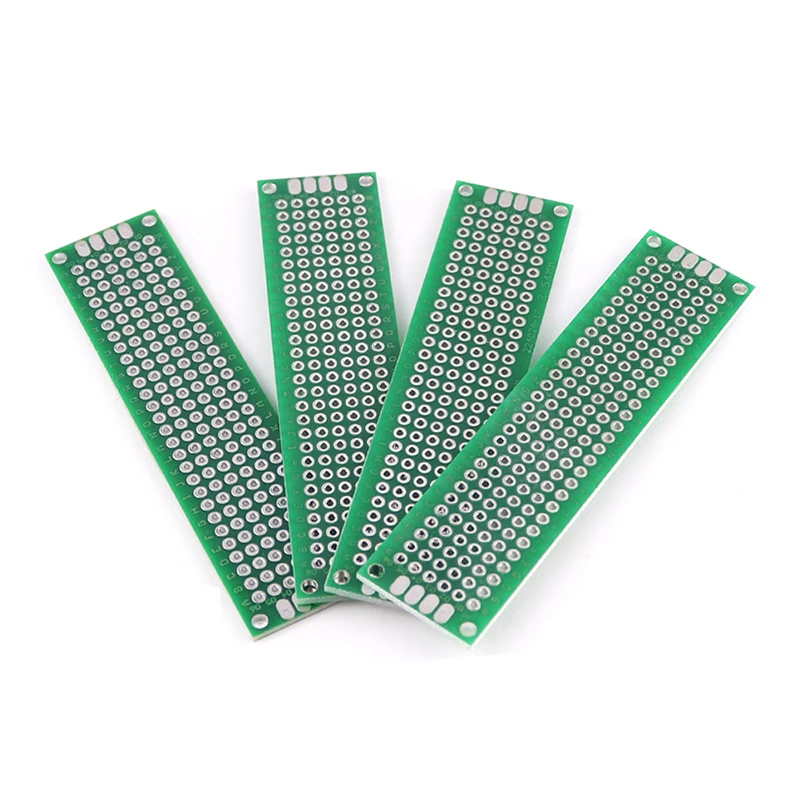 10PCS Blue 2x8cm Double Side Prototype DIY Universal Printed Circuit PCB Board Protoboard PCB Kit Breadboard Set
