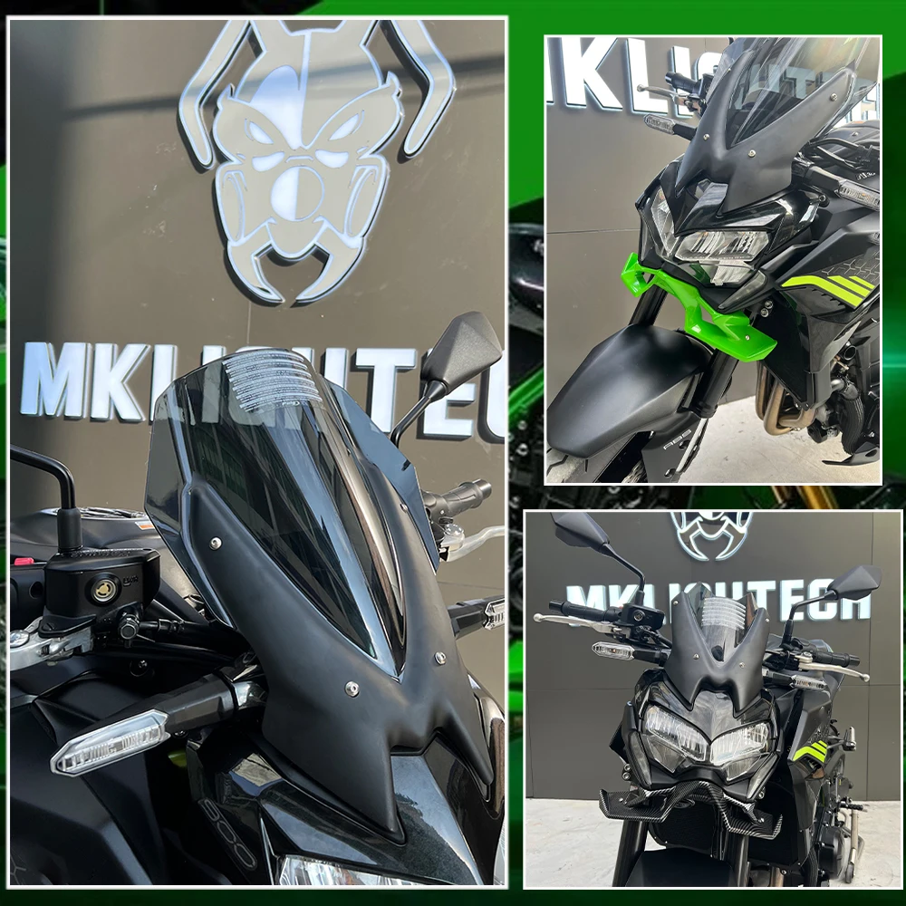 MTKRACING Windshield For KAWASAKI Z900/Z650 2021-2024 Z 650 Motorcycle Accessories Sports WindScreen Windshield Visor Deflector