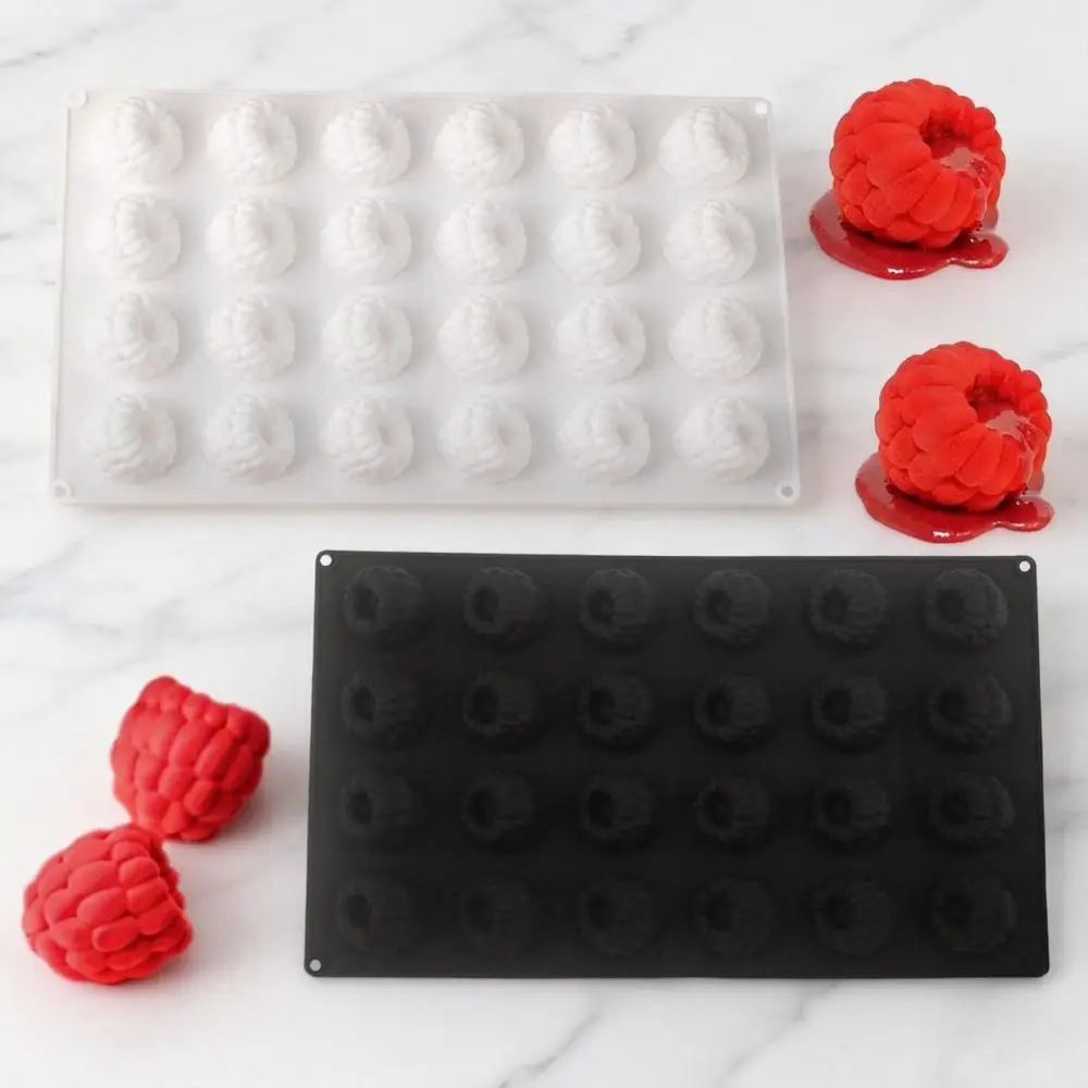 1/6/12/24-Cell Raspberry Mousse Mold Heat-Resistant Reusable Chocolate Dessert Mold DIY Food-Grade Silicone view 4
