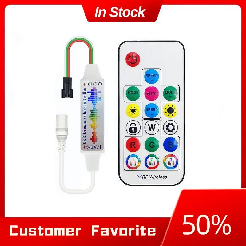 

17-Key Fantasy RGB Controller DC Head Colorful 5-24V LED Low-Pressure Light Strip