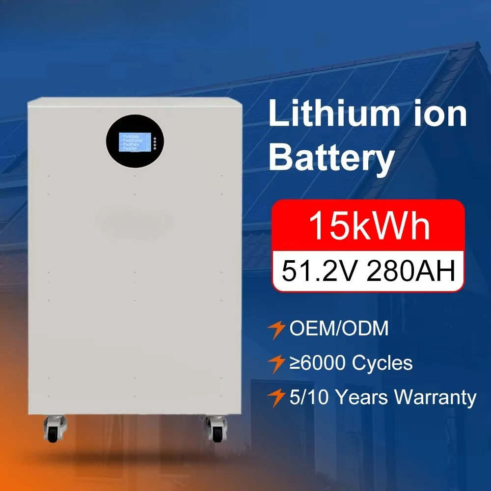 

Home Energy Storage System with 51.2V 280Ah Solar Lithium Battery Pack 15Kwh RS485 CAN Communication Port