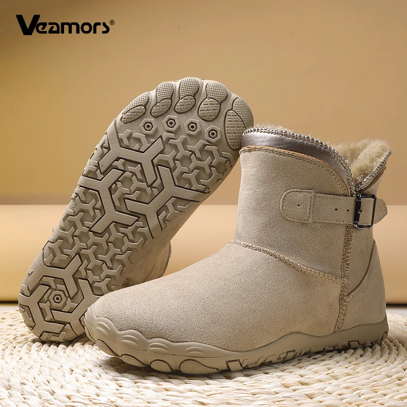 أفخم الدافئة النساء الثلوج الأحذية عدم الانزلاق الرجال الشتاء حذاء للسير مسافات طويلة في الهواء الطلق حذاء رياضة موضة حذاء من الجلد الانزلاق على أحذية قطنية حجم 35-46