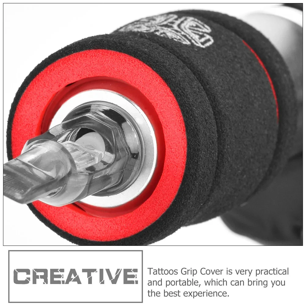

12Pcs Thick Sponge Tattoos Grip Covers Non-Slip Handle Sleeves Protective Grip Covers for Tattoos Machine Practical Use