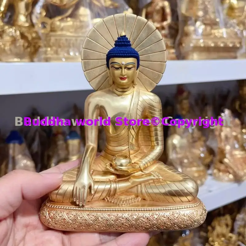 TOP high quality Asia Thailand India Shakyamuni Sitting Buddha statue COPPER Buddha statue HOME Altar worship Buddhist supplies - Image 2