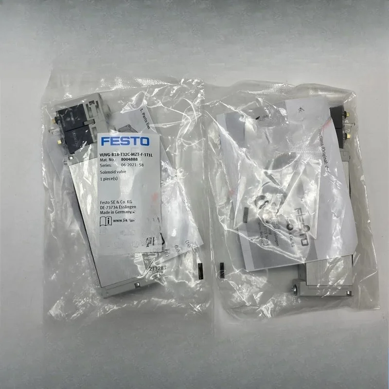 

Parts for FESTO Solenoid Valve VUVG-B18 T32C AZT/MZT F 1T1L 8004885 8004888