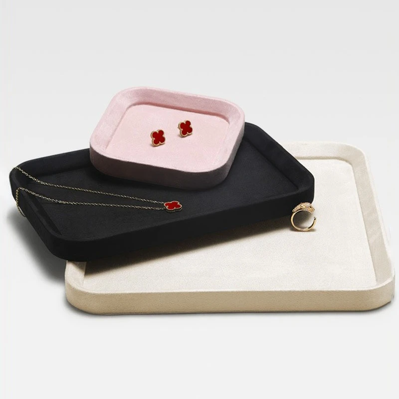 

Бархатный лоток для демонстрации ювелирных изделий, роскошное ожерелье, браслет, лотки для дисплея, лоток для демонстрации ювелирных изделий, серьги для съемки, реквизит