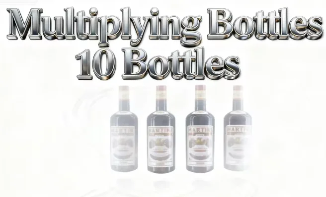Magician Props Games Multiplying Bottles Magic Trick - Set of 10 Black Bottles for Stage Mentalism & Party