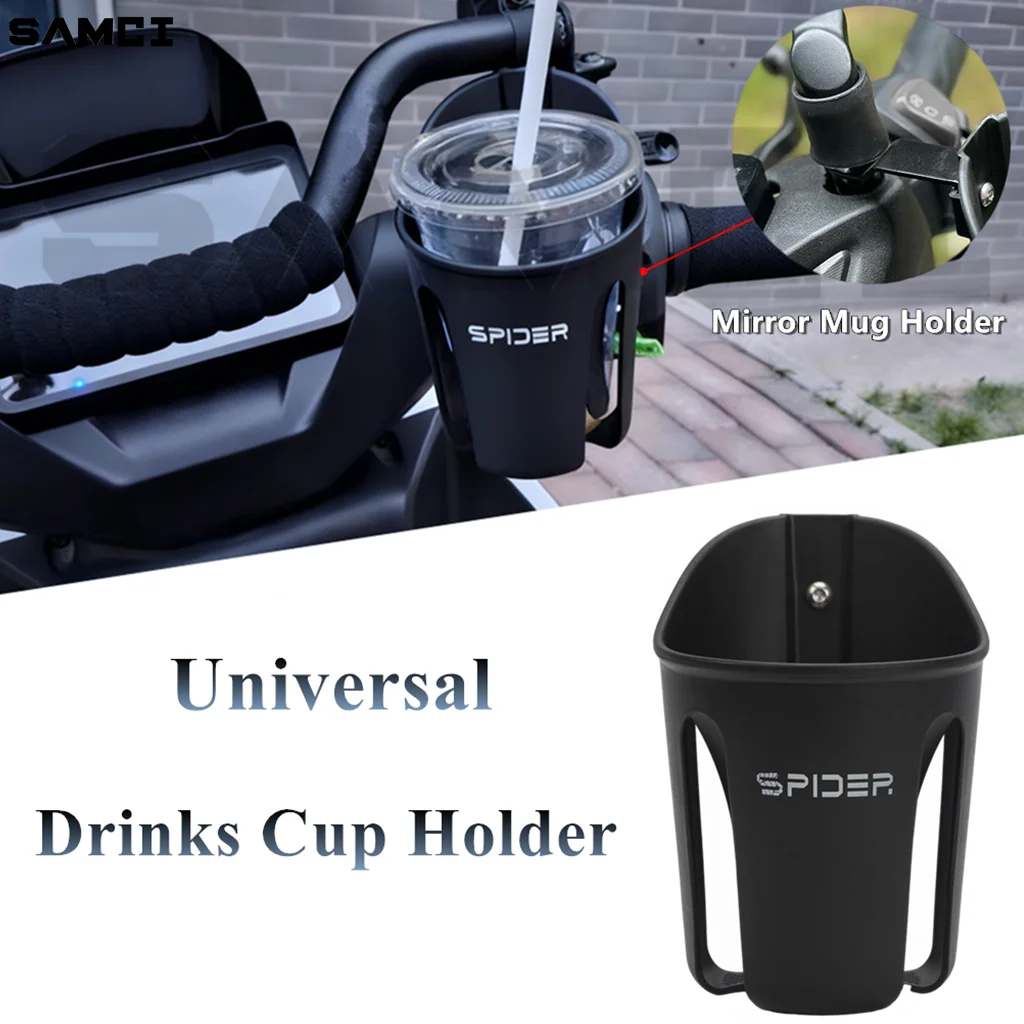 Motorcycle Universal Water Cup Holder Riding Accessories Modification Bicycle E-Bike Coffee Drink Holder Concise Black