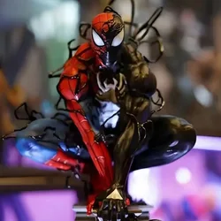 38cm Venom Spiderman Symbiote Action Figure Toys Gk Super Cool Spider Man Statue Model Doll Collectible Ornaments Christmas Gift