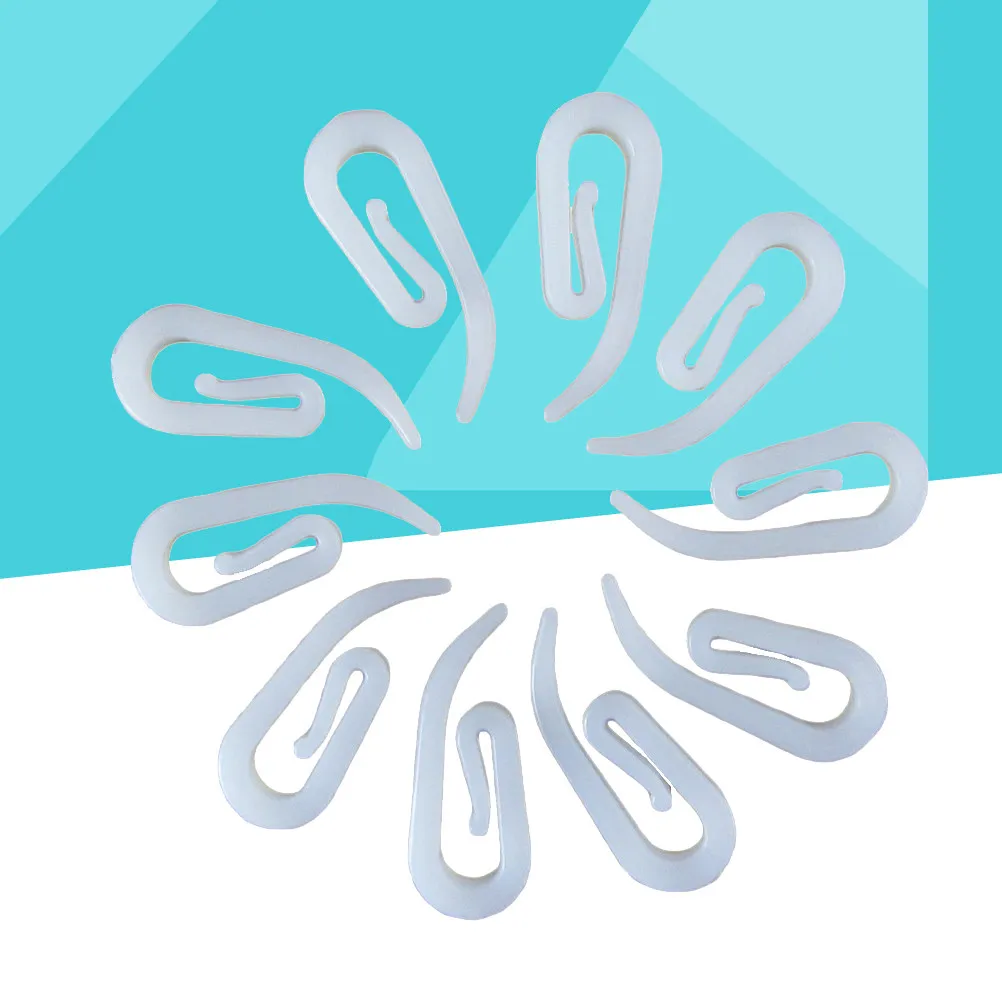 

120Pcs Plastic Curtain Hooks Figure Six Shape Heavy Duty ABS Sturdy Lightweight Easy Install for Window Shower Curtain Hooks