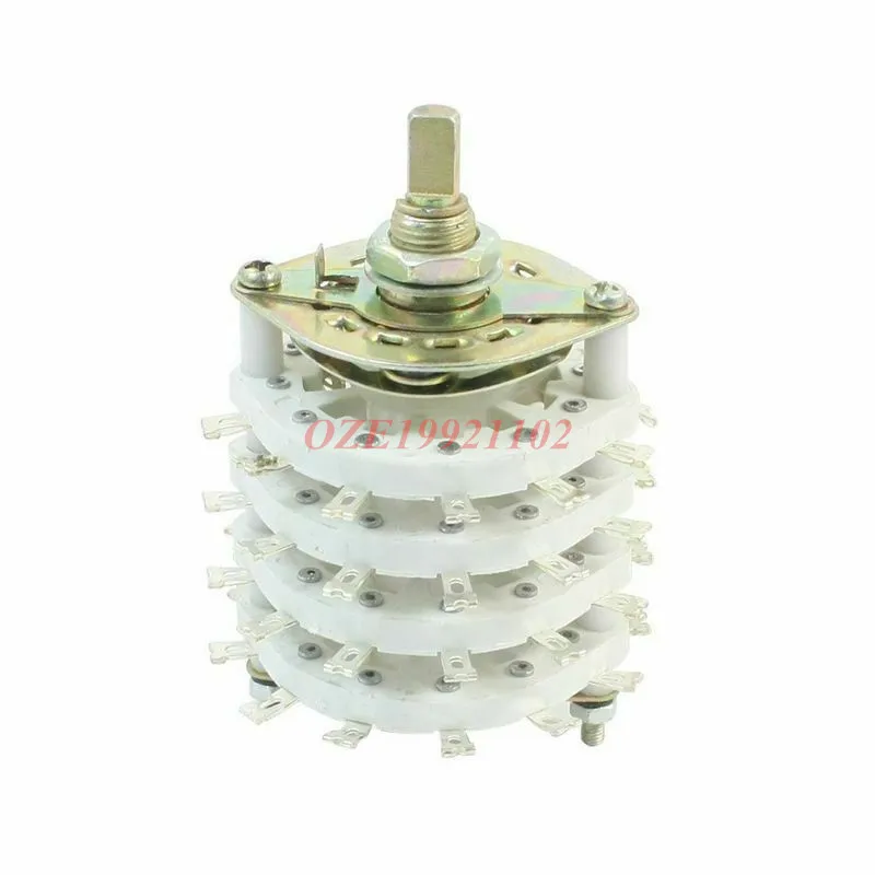 1PC 4 Deck Band Channel Rotary Switch Selector 4P6T 4P7T 4P8T 4P10T 4P11T 8P5T 6mm Shaft 48pins