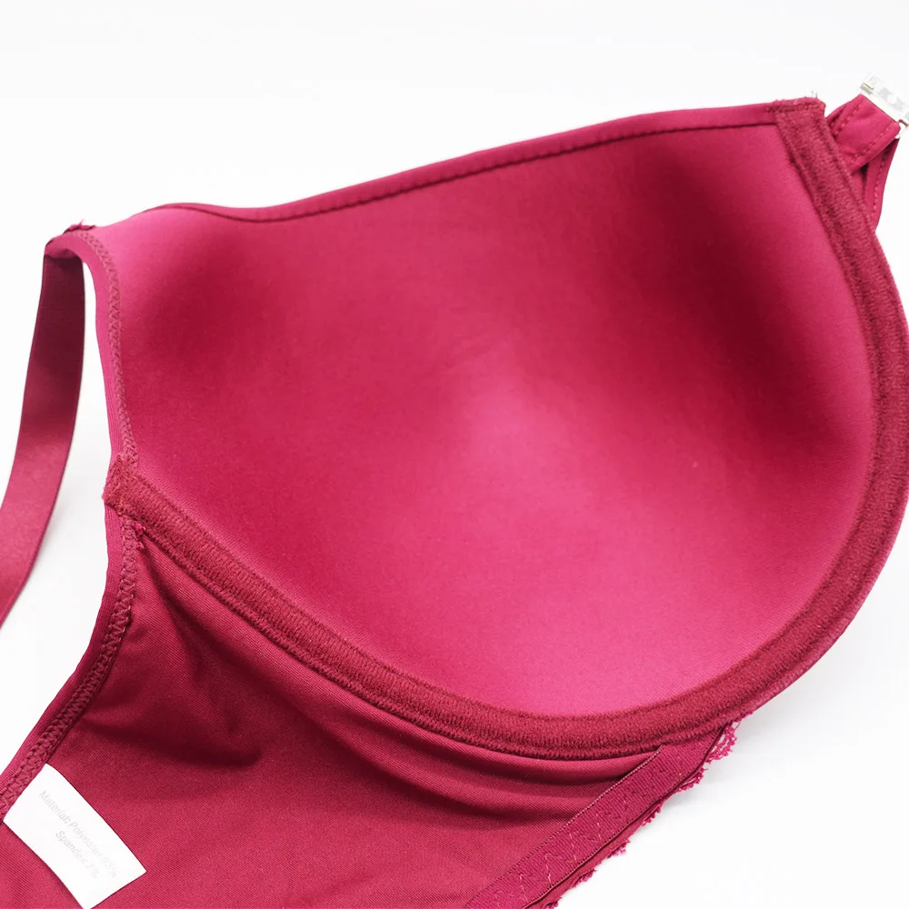 Front Closure Brassiere Bras For Womens Plus Size Bra Sexy Lingerie Push Up Lace Back Female Underwear C D DD E F Cup