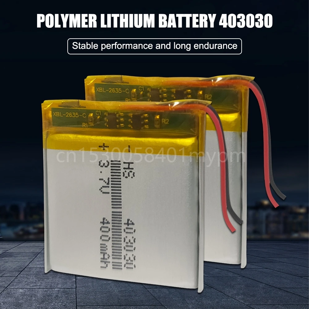 3.7V 400mAh 403030 043030 Lithium Polymer Rechargeable Battery for DVD Scale Sprayer Smart Watch Bluetooth Headsets Li-ion Cells