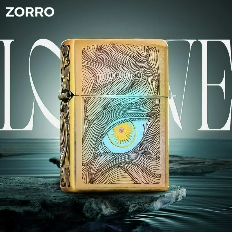 

ZORRO Eye Oil in Autumn Water Lighter Armor Personality Creativity High Face Value 520 Gift for Boyfriend Trend Lighters Smoking