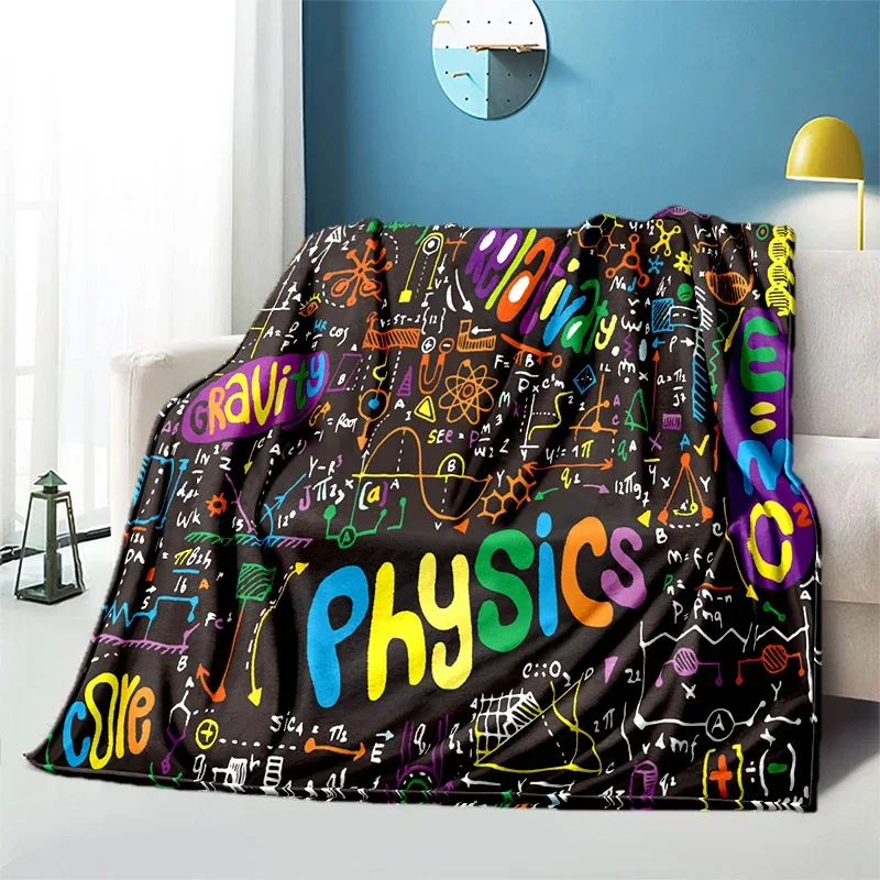 Science education topic Printed Blanket for Sofa Travel Camping Living Room Office Conditioning Blanket for All Seasons Gifts
