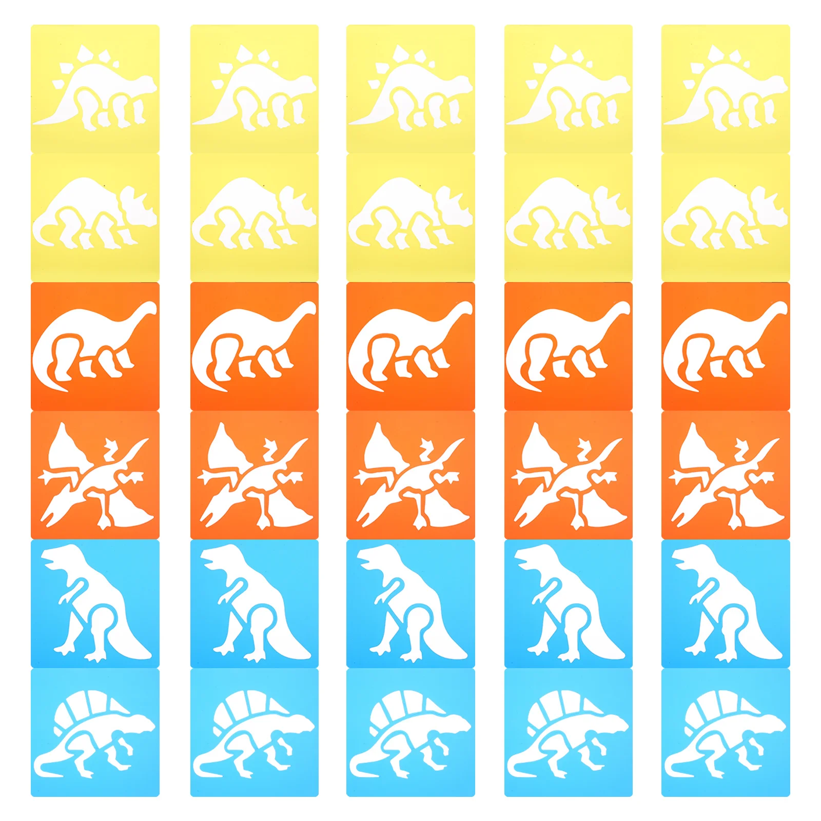 30 قطعة قوالب رسم الديناصور البلاستيك القابلة لإعادة الاستخدام الإستنسل DIY بها بنفسك اللوحة الحرف سكرابوكينغ الحيوان الاستنسل الرسم