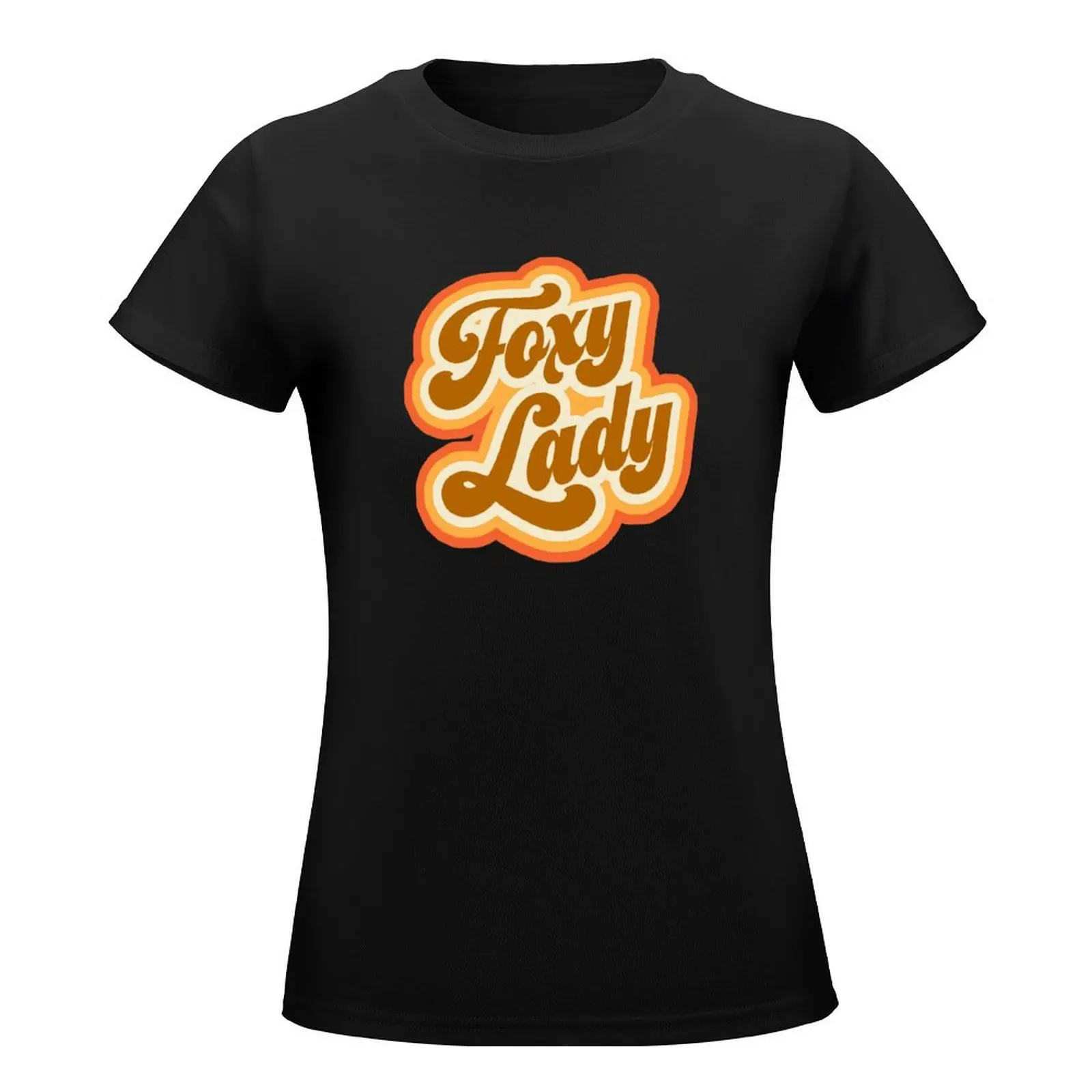 Foxy Lady Vintage 1970s T-Shirt tees kawaii clothes t-shirt dress for Women plus size