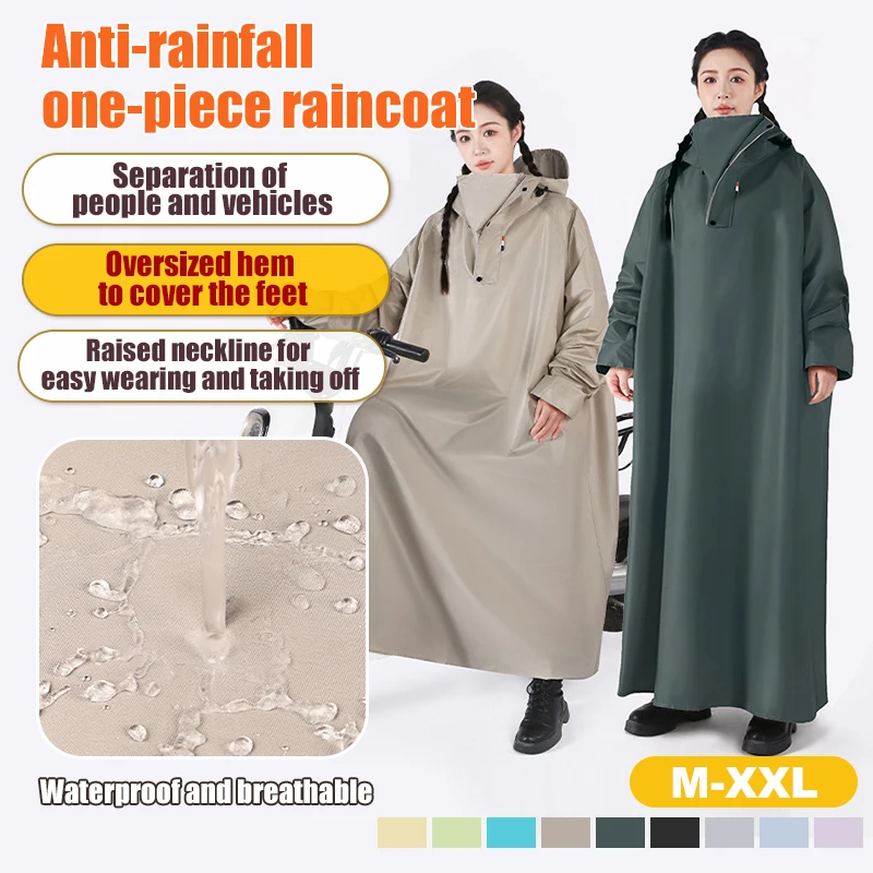 

GMY Интегрированный удлиненный толстый плащ для езды на велосипеде на открытом воздухе, универсальный плащ, мотоциклетное пончо полной длины с защитой от дождя