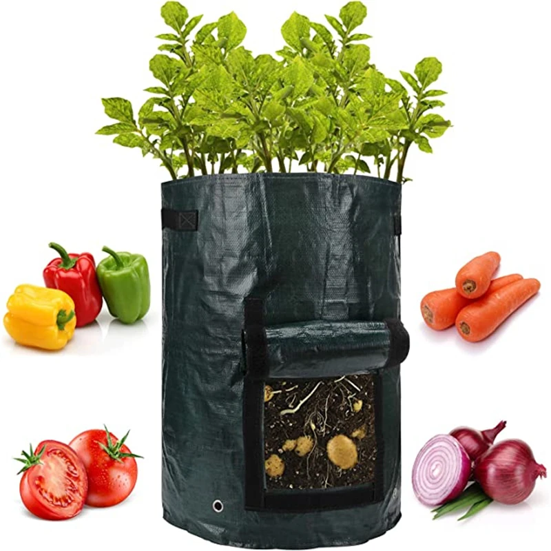 

12 Gallon Potato Growth Bag Vegetable Onion Cultivation Planting Bag Fabric Bags Garden Seedling Pot Plant Growing Bag Farm Tool