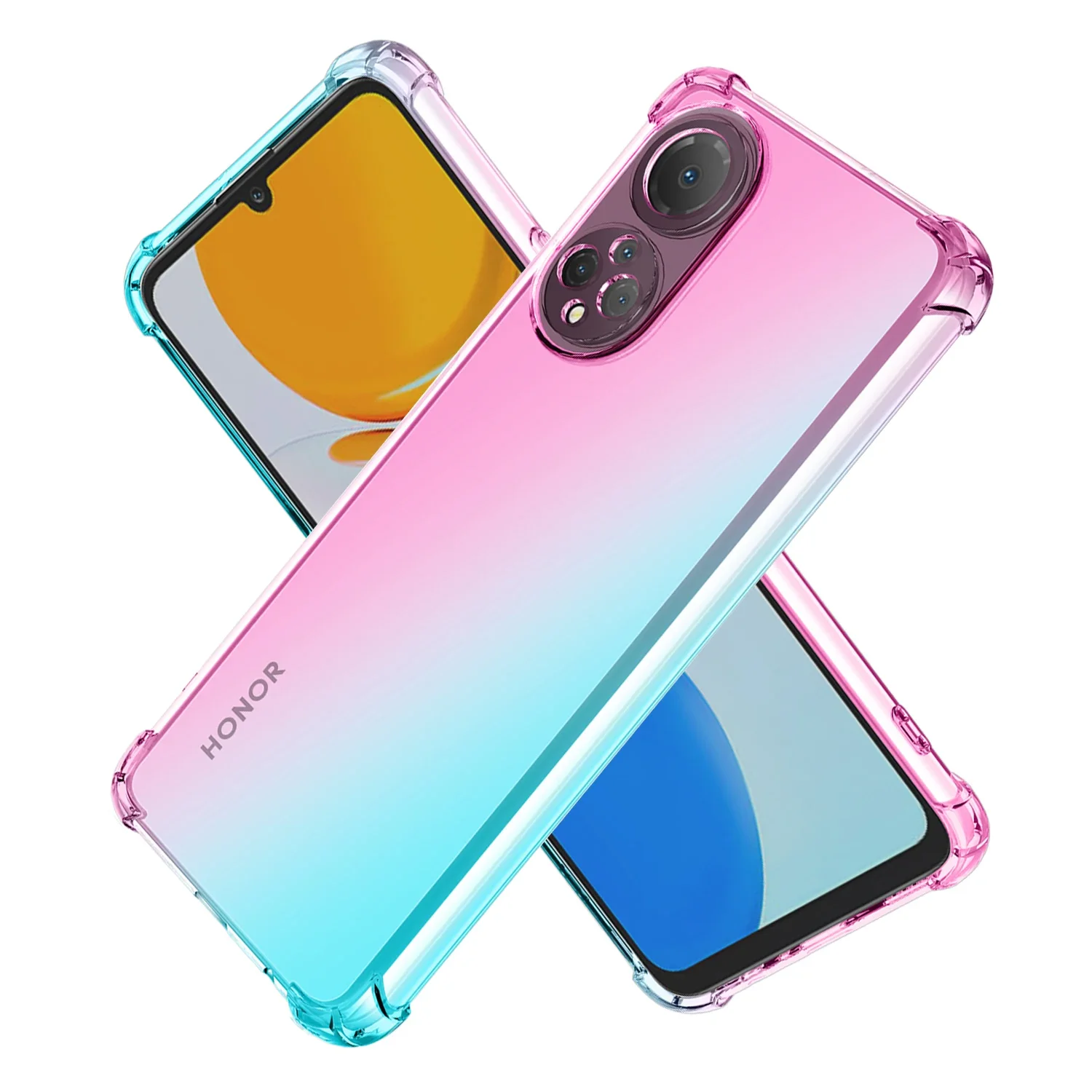 

Case For Honor X10 X9 X8 X7 X6 Honor 8X 9X 9A 9C 9S 8A Clear Cute Gradient Slim Anti Scratch Flexible TPU Shockproof Cover