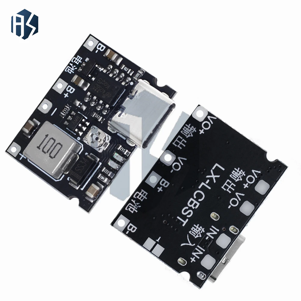 ‌ TP4056 Li-ion 18650 3.7V-4.2V Cargador y módulo de refuerzo de modo dual: salida elevadora de 5V/1A con protección contra sobrecarga/cortocircuito