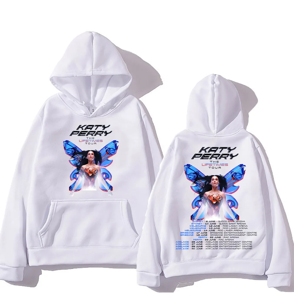 Katy Perry Fashion Hoodie Katy Perry The Lifetimes Tour Sweatshirt Unisex for Autumn Winter Clothing High Street Two Sides Hoody