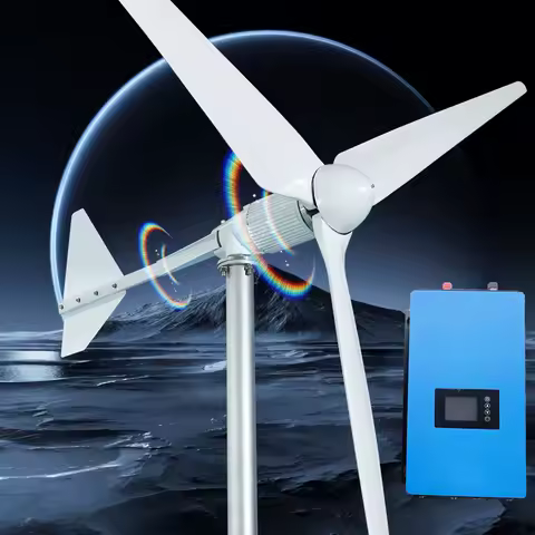 REAL POWER 2000W Home Grid Tie System 2KW Wind Turbine Generator With On Grid Inverter 1000W Horizontal Windmill MPPT Regulator