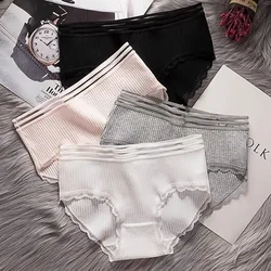 4Pcs/Lot Cotton Underwear Cute Knot Soft Breathable Briefs Young Girl Panties Solid Children Clothes