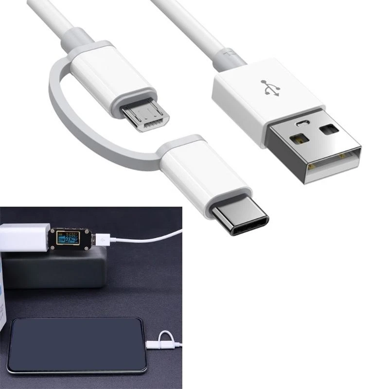 W89C 2 in 1 OTG Adapter Type C Micro USB To USB Adapter Cable Data Transfer Cable