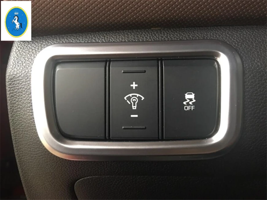 Head Lights Lamp Switch Button Decor Control Panel Cover Trim Fit For Hyundai Creta IX25 2015 - 2017 Matte Style Car Accessories