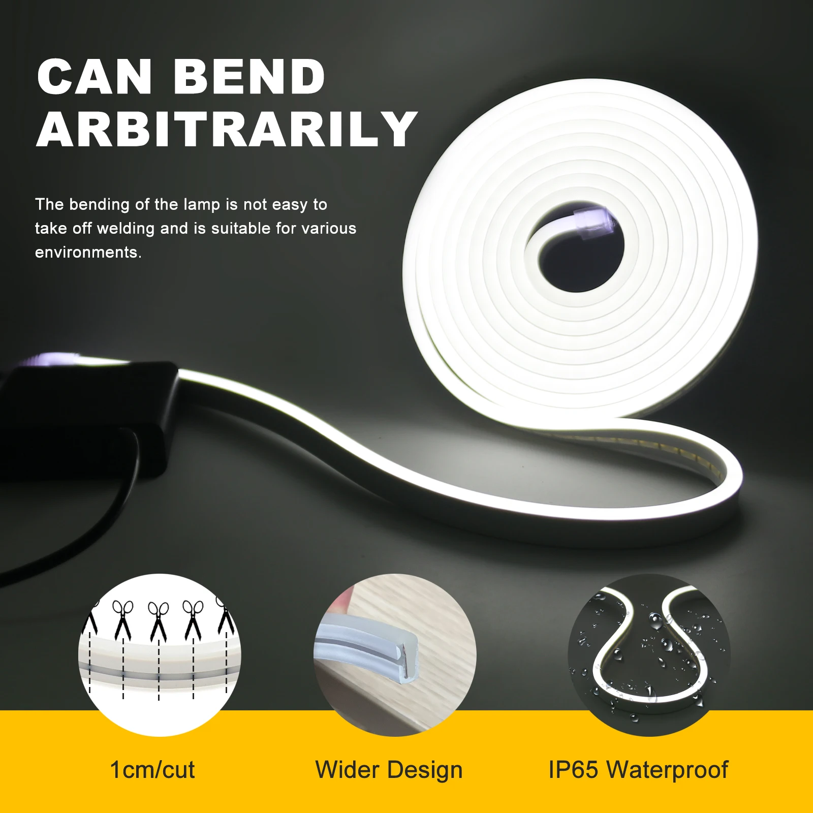 5V USB Neon LED Strip Light with Touch/Switch/Battery Box 2835 120LEDs/m Waterproof Flexible Neon Tape 8 Colors For Room Decor