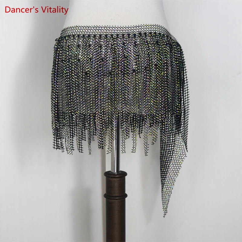 Belly Danced Accessory Mesh Senior Stones Belly Dancing Belt for Female Oriental Dance Clothing Girl\'s Dance Outfit