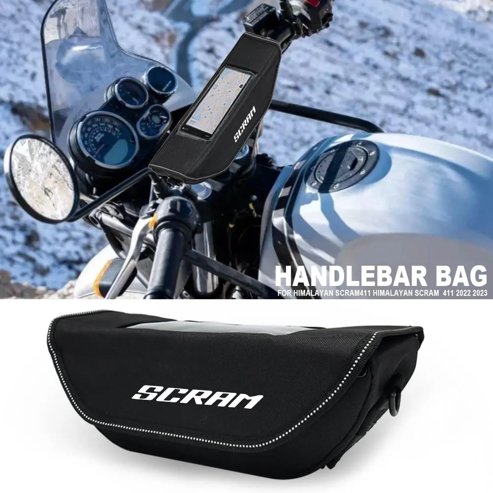 

For Scram 411 2021-2023 Motorcycle Handlebar bag waterproof handlebar travel navigation bag