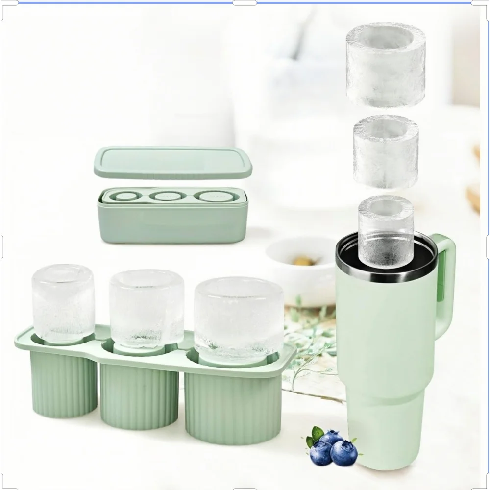 

Summer Ice Mould Cube Trays Ice Making Beverage Cup Maker Circle Ice Shape Silicone Molds For Stanley Cup ST Accessories