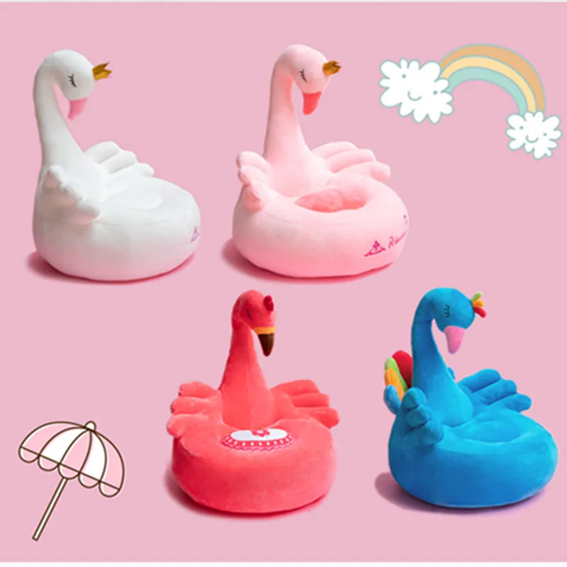 Crown Flamingo Swan Baby Gift Room Decor Washable Removable Chair Learning Seats Kindergarten School Decoration Kid\'s Plush Sofa