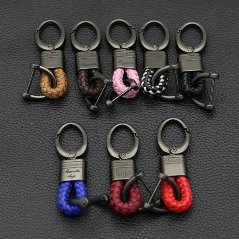 พวงกุญแจเชือกถักรถ PU หนังน่ารักจี้กระเป๋ารถ Key CHAIN VINTAGE พวงกุญแจของขวัญผู้ชายและผู้หญิง