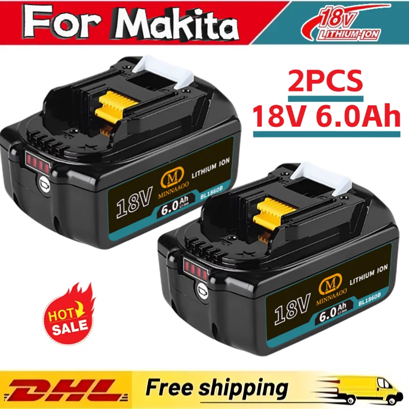 

New For Makita 18V BL1850B 5.0/6.0Ah Lithium Battery for LXT/TD173D/BL1830/BL1860/TW251D/TD251DZ Power Tools Replacement