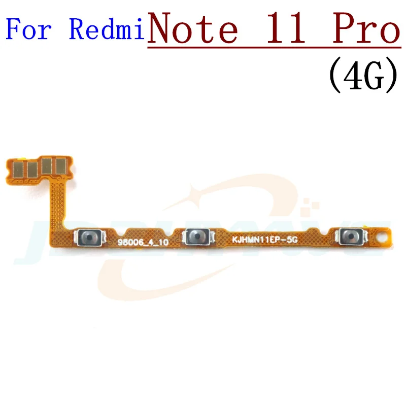 Power On Off Flex Cable For Xiaomi Redmi Note 11 Pro+ 11T 11E 12 Pro+ 12S 4G/5G Volume Key Side Button Mute Switch Spare Parts