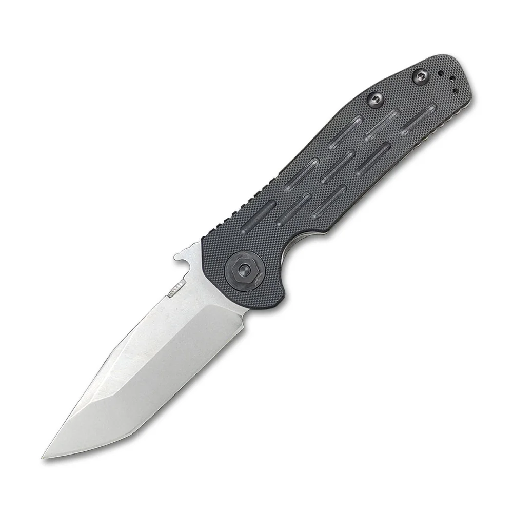 

Clearance item 0620 Tanto Folding Knife 8Cr13MoV Blade G10+Steel Handle Tactical Outdoor Camping Hunting EDC Tool