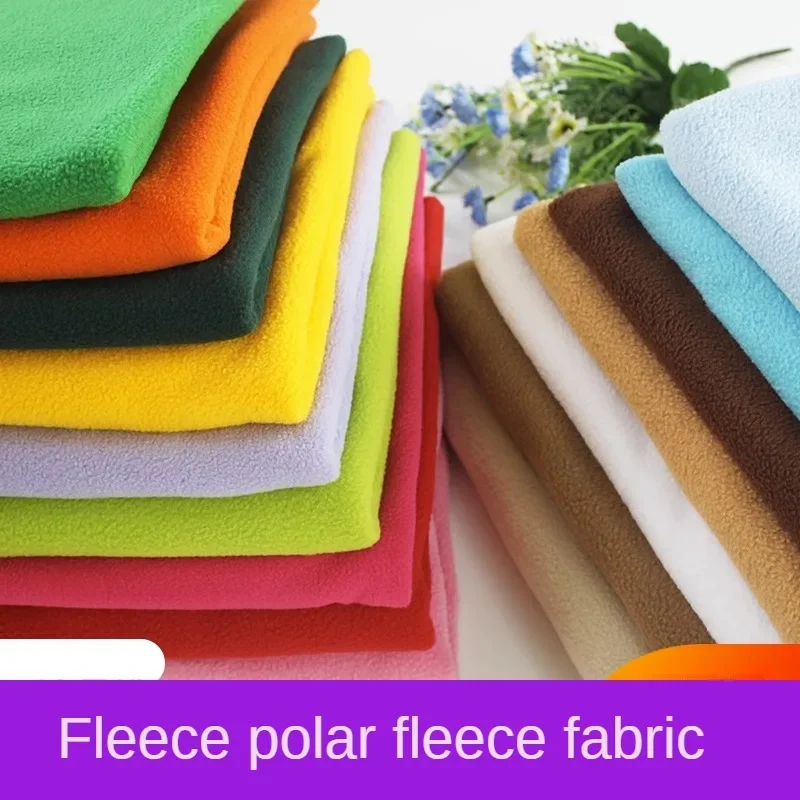 Polar Fleece Fabric By The Meter for Clothing Coats Overcoat Pillowcases Doll Diy Sewing Soft Textile Cloth Polyester Winter Red