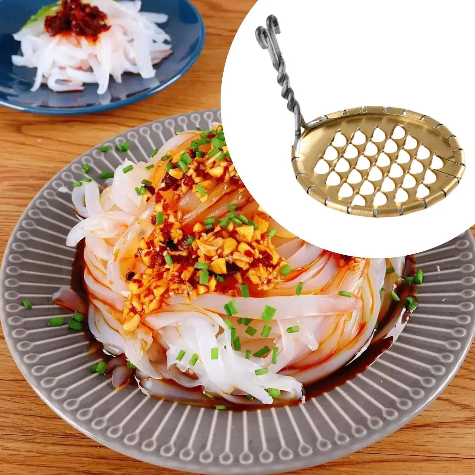 Multipurpose Manual Jelly Scraping Tool Copper Kitchen Scraper Uniform Shredding for Home Cooking