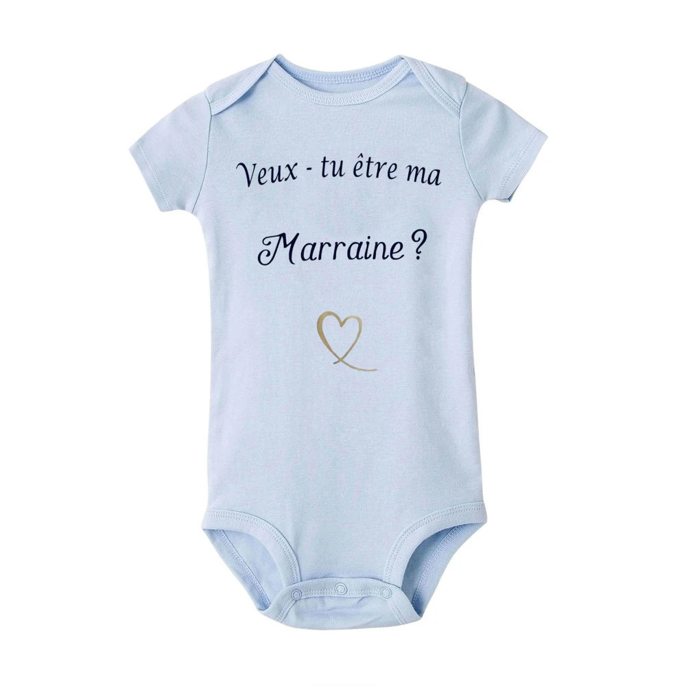 Do You Want To Be My Godmother/godfather Print Baby Romper Casual Short Sleeve Infant Bodysuit Pregnancy Announcement Clothes