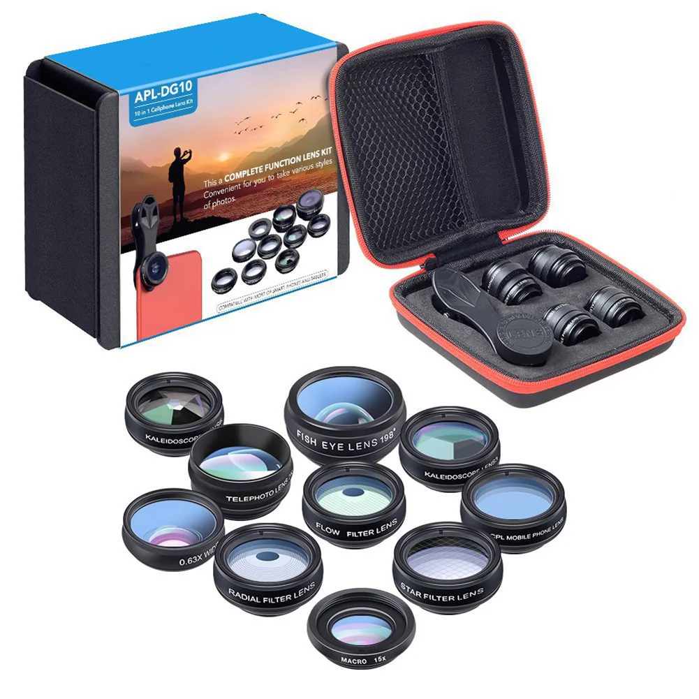 Aquarium Photos Clip Diameter 17mm Smartphone Camera Lenses 10 In 1 Phone Lens Kit Macro Lens Wide Angle And Macro Lens