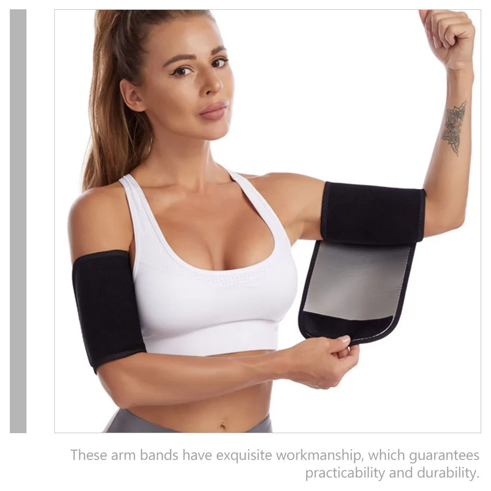 

1Pair Sauna Arm Bands Adjustable Slimming Sleeve for Women Fitness Sweat Band to Burn Fat Fast Lightweight Portable Workout