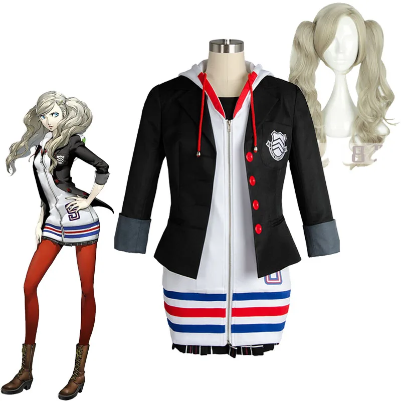 

Anne Takamaki Cosplay Costumes Panther Schoolgirls' School Uniform Sets Takamaki Ann Wig Cosplayer Dress Up Headgear