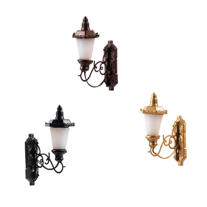 New Architectural Sand Table Model Micro Landscape Decoration Creative Wall Lamp Model Accessories Garden Wall Lamp