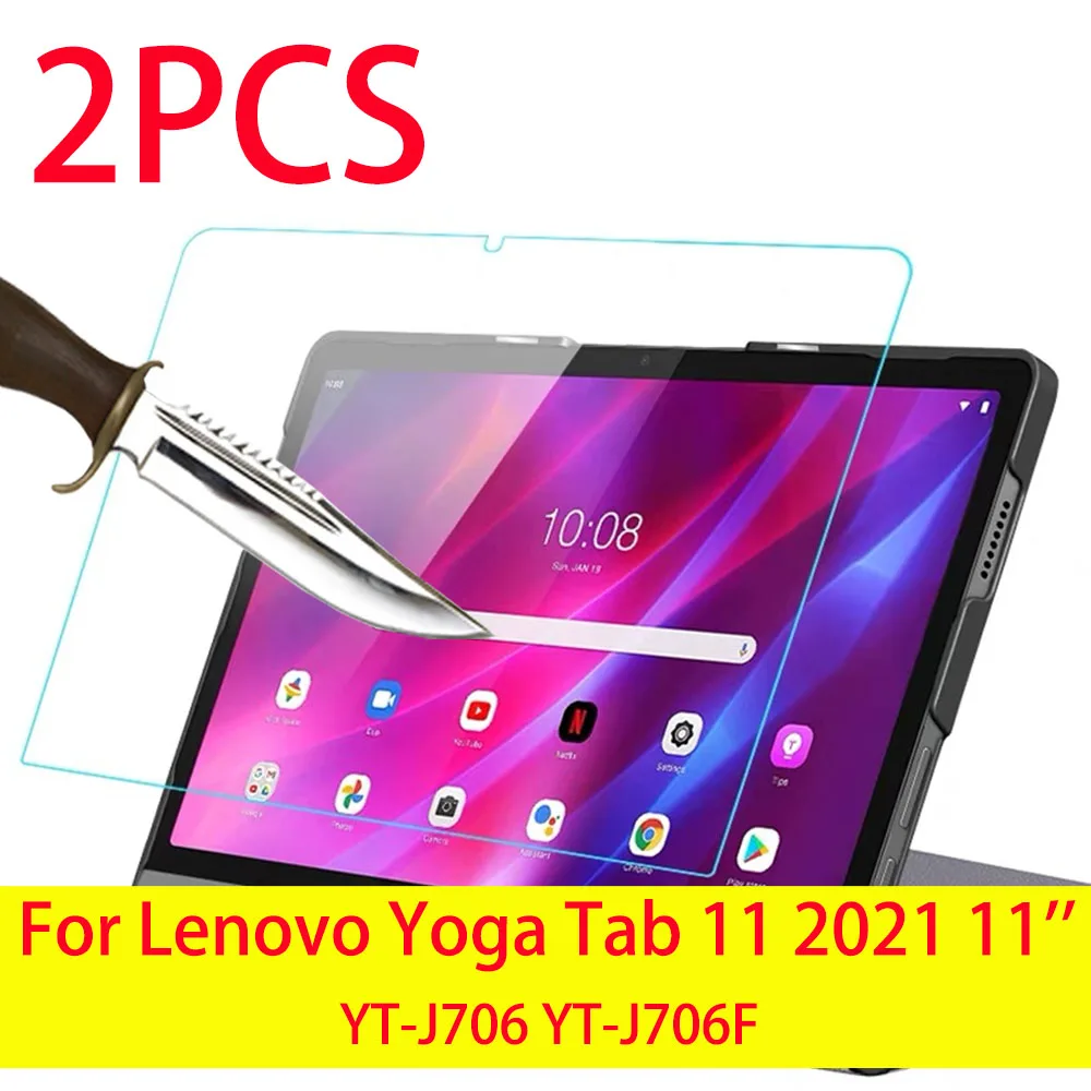 

2 Packs Tempered Glass screen protector For Lenovo Yoga Tab 11 2021 YT-J706 YT-J706F Tablet Film