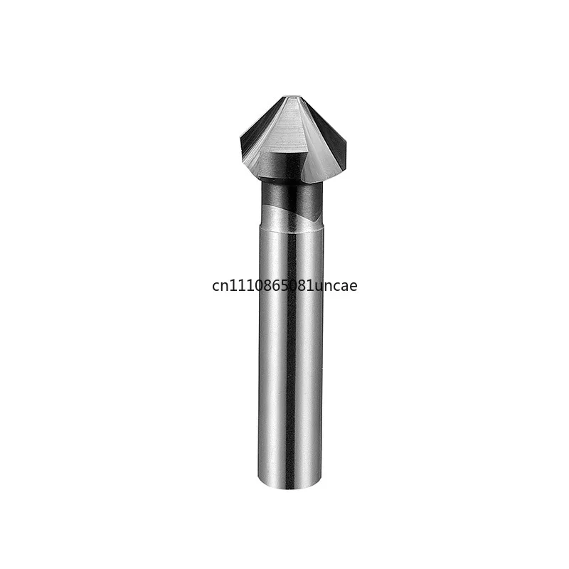 90 Degree 3 Flute Countersink Chamfer Cutter High Speed Steel Straight Shank Deburring Tool φ4.3-40mm Screw Sinking Drill Bit